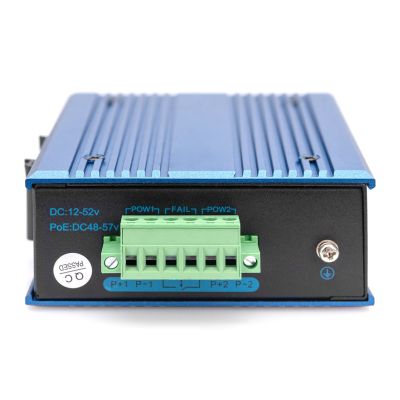 5. Industrial switch 4x 100 Base-TX + 1x uplink 100Base-FX (without module) DIN extended temperature range.