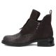 4. Women’s Leather Ankle Boots, Crocodile Effect, Chocolate Brown Filippo DBT820
