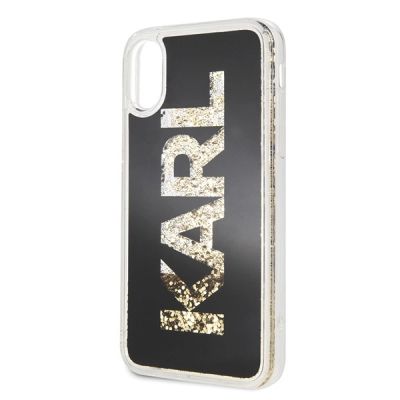 3. Karl Lagerfeld Karl Logo Glitter iPhone X/Xs Case - Black
