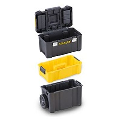 16. Stanley Essential Hard Tool Case Plastic Gray, Yellow