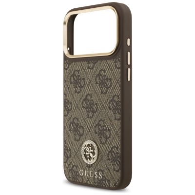 6. Guess 4G Strass Logo MagSafe Case for iPhone 17 Pro Max - Brown