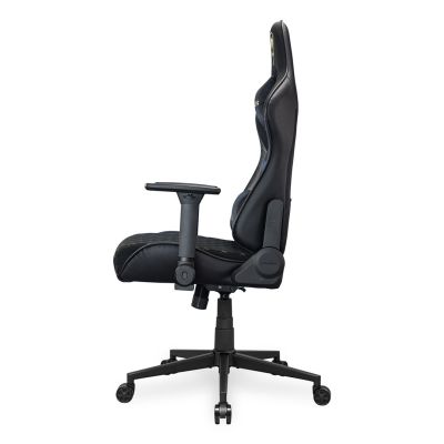 6. COUGAR CGR-A2F-GLB Universal Gaming Chair with Padded Upholstered Seat, Black, Gold