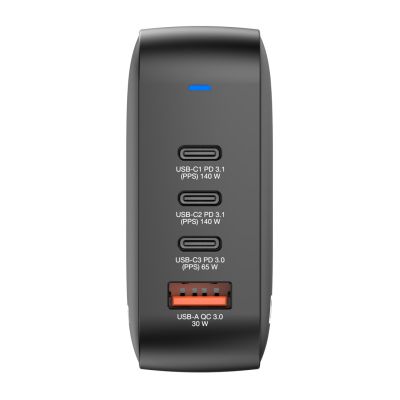 5. Verbatim Mini GaN Charger 165W 3xUSB-C 1xUSB-A US/EU/UK