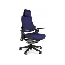 Wau BL412 office chair, navy blue/black fabric