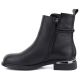 7. Women's black leather ankle boots D&A S.Barski MK62-7025