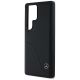 6. Mercedes Leather Curved Stitches Case for Samsung Galaxy S25 Ultra - Black
