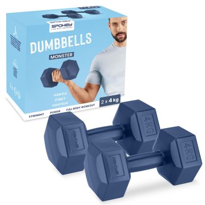 7. Spokey Monster dumbbells 2x 4 kg SPK-944045