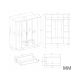 9. ROMANA WARDROBE 160X205 CASHMERE WITHOUT MIRROR SET