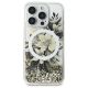 3. Guess Liquid Glitter Flower MagSafe iPhone 16 Pro Case - Beige