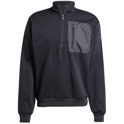 8. Men's adidas City Escape Fleece Half-Zip GD Sweatshirt Black JF3290