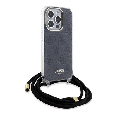 3. Guess Crossbody Cord 4G Print case for iPhone 15 Pro - black