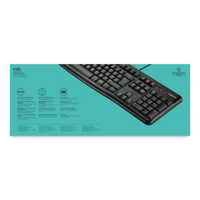 9. Logitech K120 Membrane Keyboard 920-002479 (USB 2.0; black)