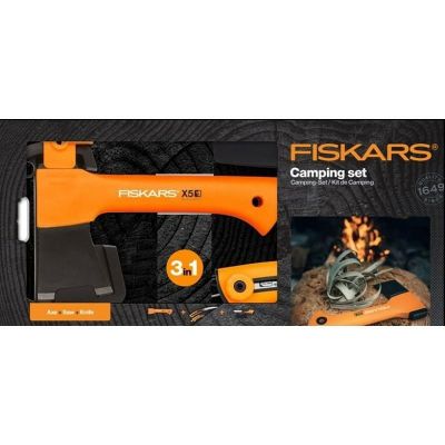FISKARS AXE X5 - XXS + KNIFE + SAW