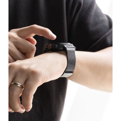 4. Ringke Metal One Mesh Band for Samsung Galaxy Watch Ultra 47 mm – Black