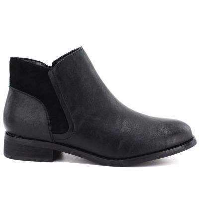 2. Women’s black lined leather ankle boots M.Daszyński SFY2648-1