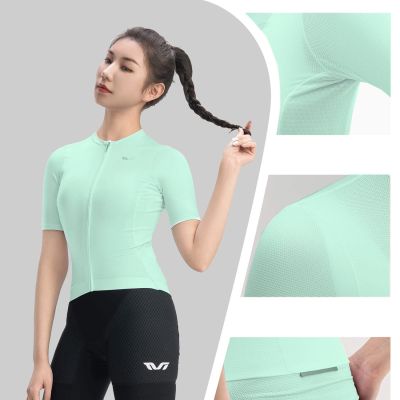 5. Rockbros 15210007004 TVI M women's cycling jersey - green