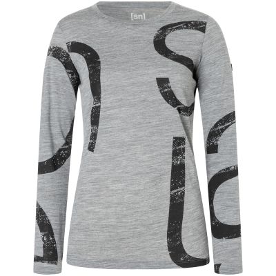 3. SUPER.NATURAL W CAPITAL LOGO LS Long-Sleeve Top Grey