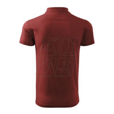 4. Malfini Single J. M MLI-20213 burgundy polo shirt