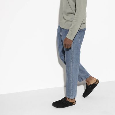 8. Birkenstock Boston Shearling Black Women's Wool Insulated Clogs in Suede Leather Narrow (0259883)