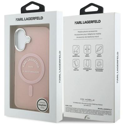 8. Karl Lagerfeld IML Karl RSG Logo MagSafe Case for iPhone 17 - Pink