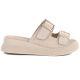 2. Beige leather wedge sandals Vinceza 88045