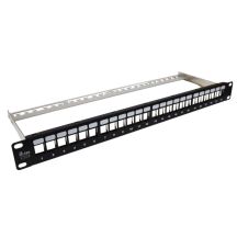 Patch panel 19" ALANTEC modular 24 ports 1U with support, unequipped