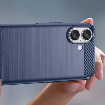 5. Carbon Case for iPhone 16 Plus - Blue