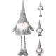 15. SANTA CLAUS ON TELESCOPIC LEGS 30X18X100CM SILVER