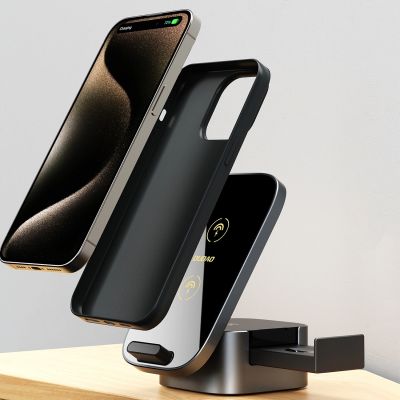 7. Dudao A11Pro+ 15W 3in1 Inductive Charger for Phone/Smartwatch/Headphones - Black