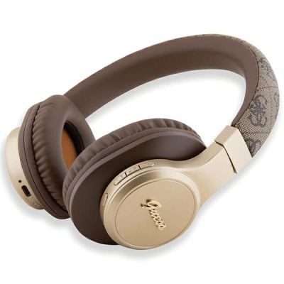 3. Guess Bluetooth on-ear headphones GUBH604GEMW brown/brown 4G Script