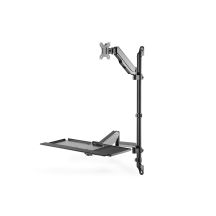 Single wall-mounted arm LCD + keyboard, max. 32", max. 8 kg, tilt and swivel