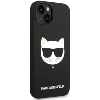 4. Karl Lagerfeld KLHMP14MSLCHBK iPhone 14 Plus 6.7 "hardcase black / black Silicone Choupette Head Magsafe