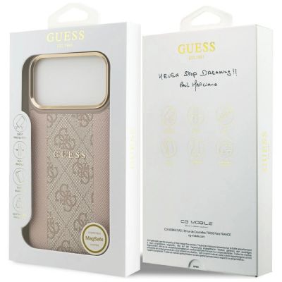 8. Guess 4G Stripe MagSafe Case for iPhone 17 Pro Max - Pink