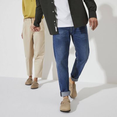 3. Birkenstock Boston Tabacco Brown Oiled Leather Regular Wide Slides for Women/Men (0960811)