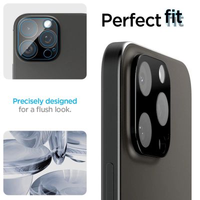 13. Spigen Optik.tR Camera Protector for iPhone 14 Pro / Pro Max / 15 Pro / Pro Max / 16 Pro / Pro Max - Black 2 pcs.
