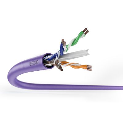 11. DIGITUS installation cable cat.6, U/UTP, Eca, AWG 23/1, LSOH, 305m, purple, carton