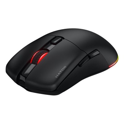 2. HATOR Pulsar 3 Wireless Gaming Mouse Ambidextrous RF Wireless + Bluetooth + USB Type-C Optical 12000 DPI