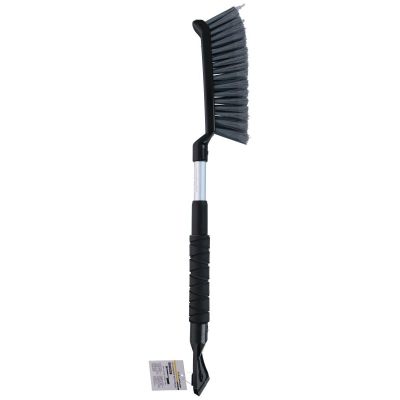 6. WINDOW SCRAPER WITH TELESCOPIC BRUSH, GRAY