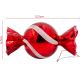 3. MICA RED GLASS CANDY-SHAPED CHRISTMAS BAUBLE