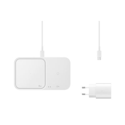 Samsung Wireless Charger Duo (with Travel Adapter), White