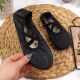 10. Leather dance shoes with black elastic bands Jr Nazo