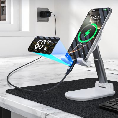 5. PD60W USB-C to USB-C Digital Display 1.2m Nylon Cable - black