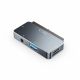 7. HUB Tech-Protect V6 4in1 USB-C - USB-A 3.0 / USB-C PD100W / HDMI / mini jack 3.5mm - gray