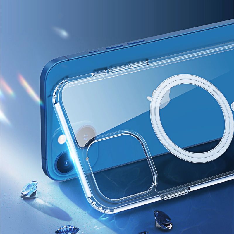6. Dux Ducis Clin magnetic case for iPhone 14 Plus compatible with MagSafe transparent