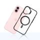 7. 3mk Satin Armor MagCase with MagSafe for iPhone 16 Plus - Clear with Black Frame