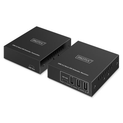 5. Extension cable (extender) via twisted pair cat. 6A USB 3.1 Gen1 up to 100m, 3x USB-A, 1x USB-C up to 5 Gbps, 1x RJ45 (Gigabit Ethernet) - set (receiver/transmitter)