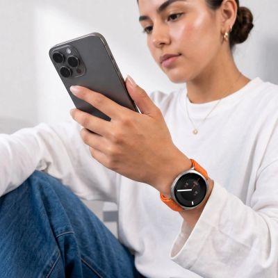 3. Tech-Protect Nylon Clasp Strap for Samsung Galaxy Watch 40/44/46 mm - Orange