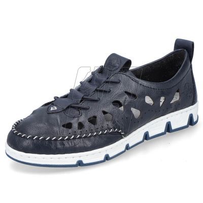 2. Leather openwork shoes Rieker W RKR652, navy blue