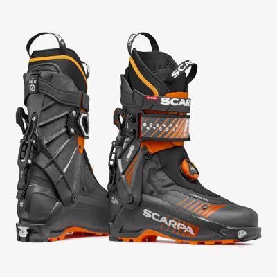 6. Scarpa F1 LT ski touring boots - carbon/orange