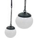 SOLAR LAMP PLASTIC BALL HANGING WITH CLIP 10X30CM
